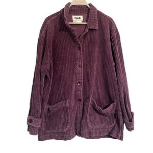 Flax Corduroy Shacket purple Lagan